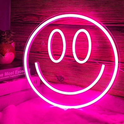 5V Voltage LED Smiley Face Sign Customized Wall Decor for Teen Girls Preppy Room Decor
