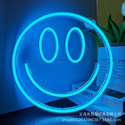 5V Voltage LED Smiley Face Sign Customized Wall Decor for Teen Girls Preppy Room Decor