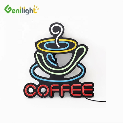 Electronic Coffee Advertising Display Custom LED Neon Light with CE Certification