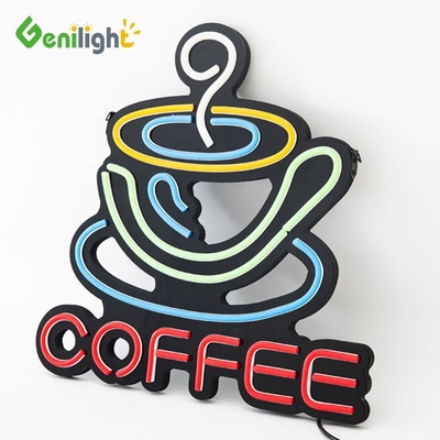 Electronic Coffee Advertising Display Custom LED Neon Light with CE Certification