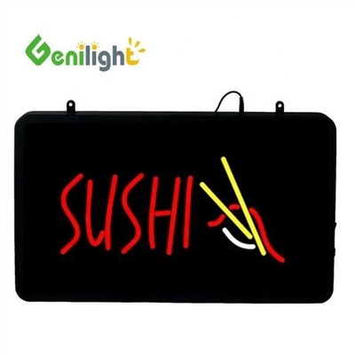 53*45cm Custom LED Neon Open for Fishing Tackle Shop ABS Outframe and Animation Display Function
