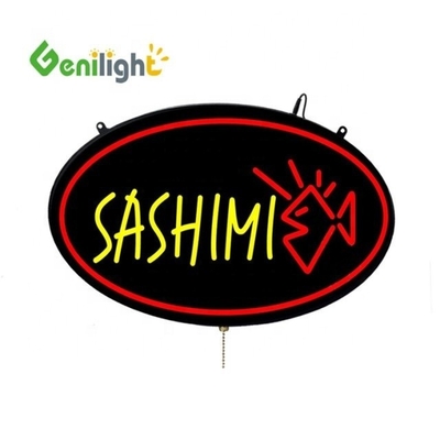 53*45cm Custom LED Neon Open for Fishing Tackle Shop ABS Outframe and Animation Display Function