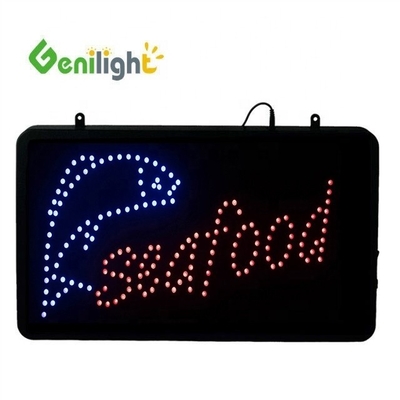 53*45cm Custom LED Neon Open for Fishing Tackle Shop ABS Outframe and Animation Display Function