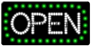 Indoor LED Open Sign Panel Size 56*33 CE/Rohs Certificate Power Supply and Hanging Chain
