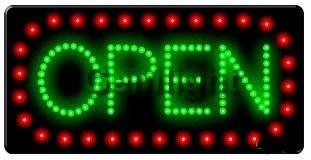 Indoor LED Open Sign Panel Size 56*33 CE/Rohs Certificate Power Supply and Hanging Chain