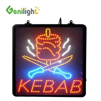 Genilight Indoor 56*33cm Advertising Kebab LED Letter Sign with ABS Open-Mold Outframe