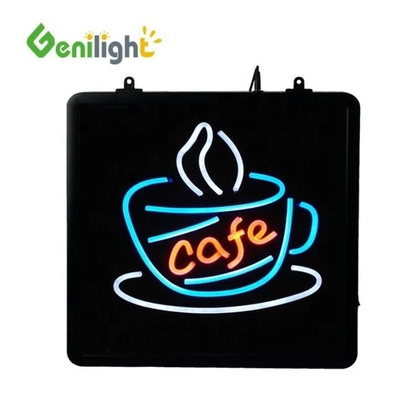 Flashing and Static Illuminated LED Coffee Cup Neon Sign with Customization Options