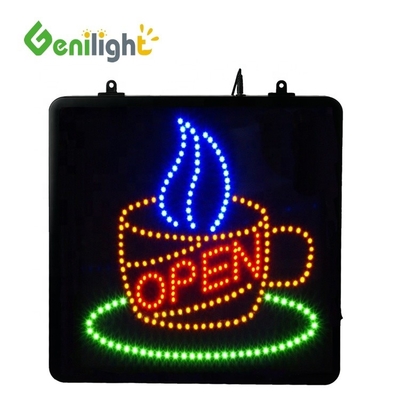 Flashing and Static Illuminated LED Coffee Cup Neon Sign with Customization Options