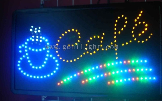 Flashing and Static Illuminated LED Coffee Cup Neon Sign with Customization Options