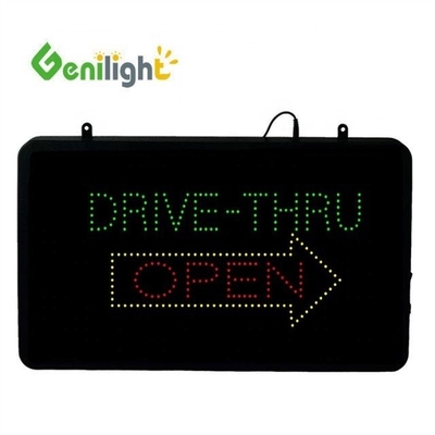 22*13inch CE and RoHS Genilight Indoor RGB Illuminated Drive Thru Coffee Neon Open Sign
