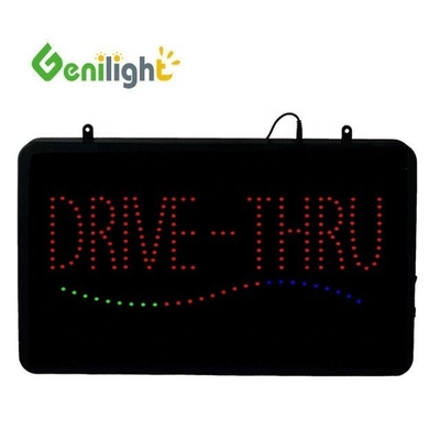 22*13inch CE and RoHS Genilight Indoor RGB Illuminated Drive Thru Coffee Neon Open Sign
