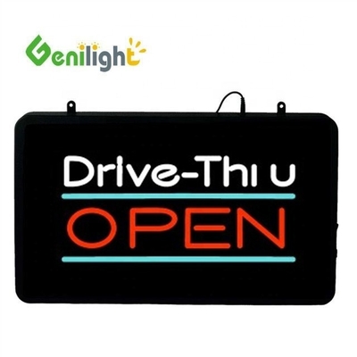 22*13inch CE and RoHS Genilight Indoor RGB Illuminated Drive Thru Coffee Neon Open Sign
