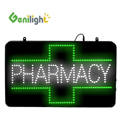 Animated Motion LED Letter PHARMACY Open Sign Billboard with Adjustable Brightness