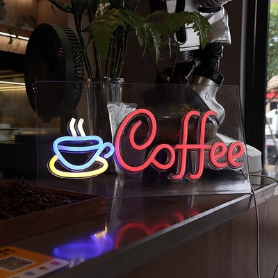 Genilight Hang Style Classic Acrylic Back Panel LED Electric Neon Sign for Coffee Cafe