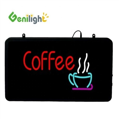 Genilight Hang Style Classic Acrylic Back Panel LED Electric Neon Sign for Coffee Cafe