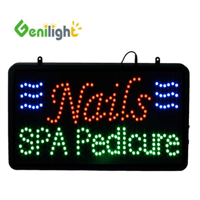Attractive Advertising LED Nails Spa Sign with Phone Number Genilight Indoor 22*13inch