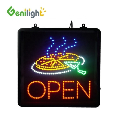 1 Power Consumption Rectangle Flashing Color LED Open Pizza Shop Window Business Sign
