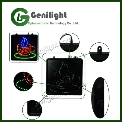 1 Power Consumption Rectangle Flashing Color LED Open Pizza Shop Window Business Sign