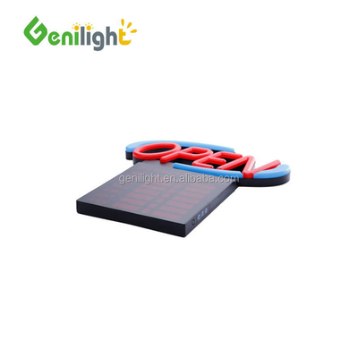 Acrylic LED Neon Open Sign with Hours 12V Input Voltage Easy and Fashional Design 54x52cm