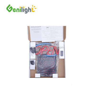 Acrylic LED Neon Open Sign with Hours 12V Input Voltage Easy and Fashional Design 54x52cm