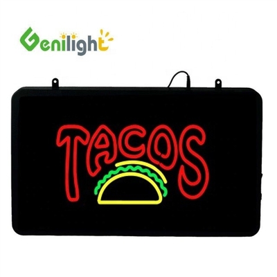 22*13inch LED Neon Sign for TACOS Store Brightness Full Color Function 2 Change Modes