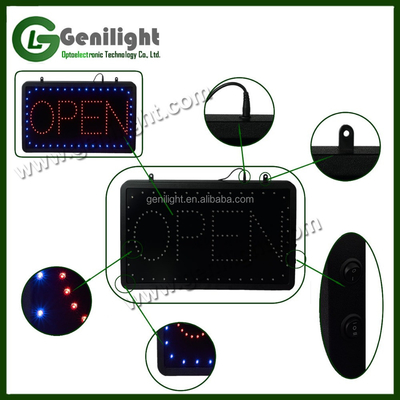 Battery Powered LED Business Open DIY Sign with ABS Outframe and Neon Light Source