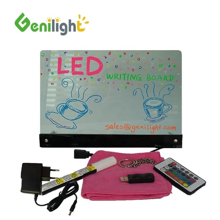 DIY Full Color Illuminated Fluorescent LED Marker Board with Adjustable View Angle H/V