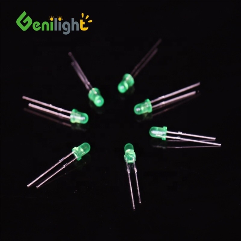 Fixed LED Light Emitting Diode GREEN F3 LEDs Diode with Max. Reverse Voltage of 5V