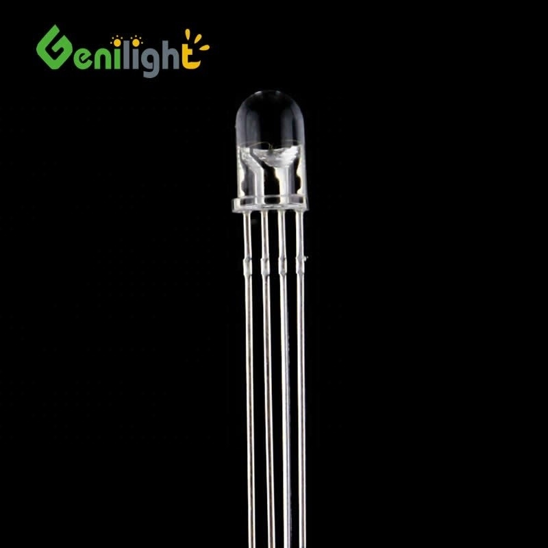 Clear 3mm/5mm/8mm/10mm LED Diode with Ultra Bright 4-Pin Round Top Emitter Description -