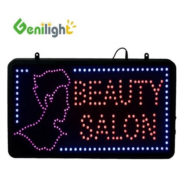 Genilight Indoor LED Beauty Salon Sign Power Saving Chasing and Moving Function 56*33cm