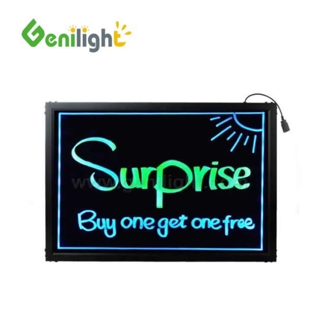 Powerful Shopping Mall LED Fluorescent Screen Writing Board with CE ROHS LVD Certificate