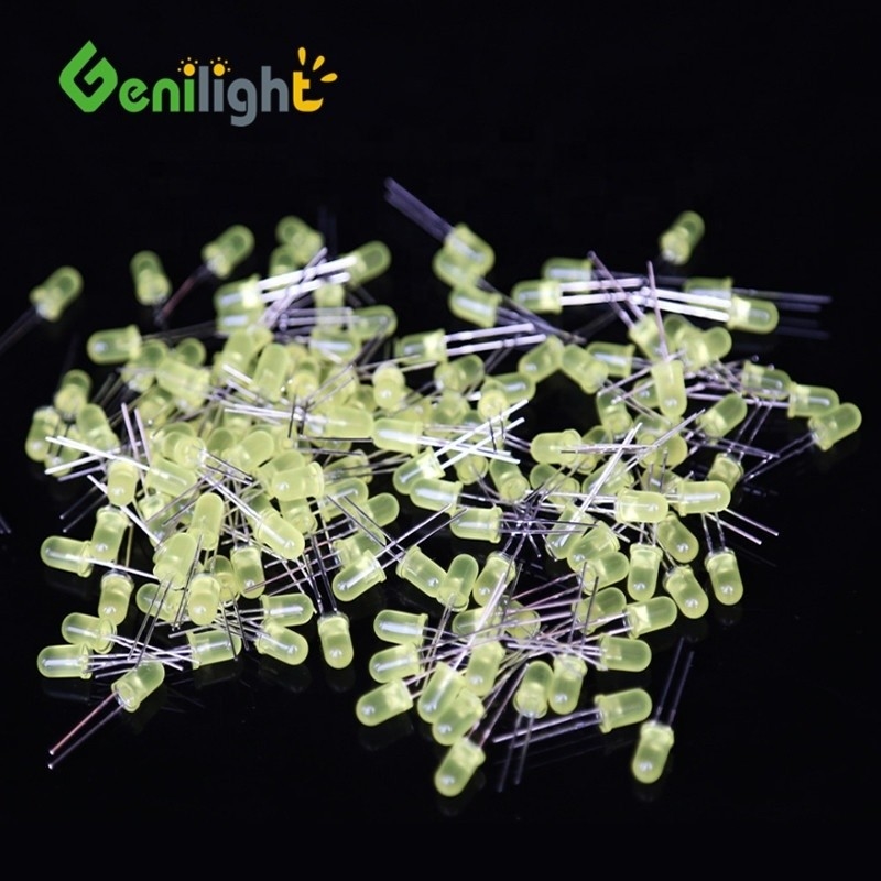 5mm Yellow Candle Light Flicker Diodes Bright LED Light with Max. Reverse Current 50uA