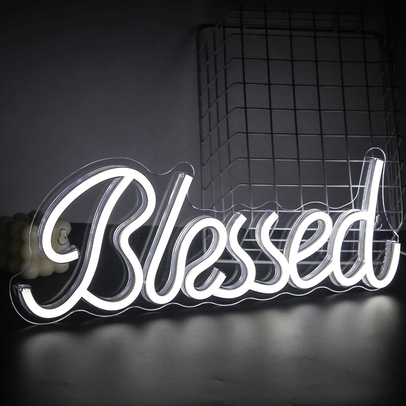 5V Blessed Neon Sign Perfect for Baby Shower Decoration Long Life Span of 50000 Hours