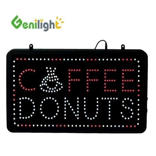 Safe Voltage LED Coffee Donuts Shop Sign Genilight Indoor 22*13inch with SDK Function