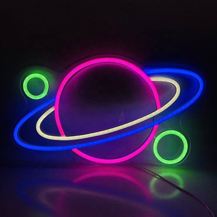Transform Your Room into a Cool and Trendy Space with Our Planet Neon Sign LED Light