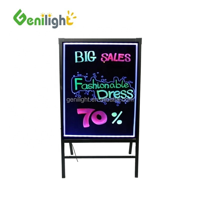 IP Rating Lifespan hours Erasable Neon Message Drawing Learning Sign Board with Vivid Liquid Chalk Markers