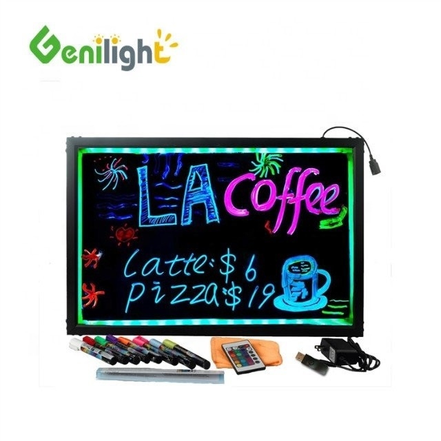 Flashing LED Rewritable Writing Board with Control Botton Tripod Stand Rectangle Shape and Great Anti-wind Ability