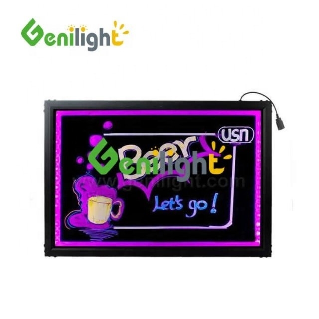 Ultra Thin Tempered Glass Or Actylic LED Message Board with AC 110 V--240 V Input