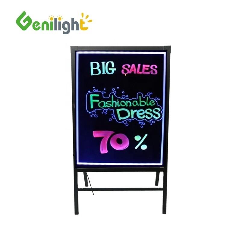 OEM Flashing Stand Billboard Glowing Drawing LED Writing Board Full Color Message Board