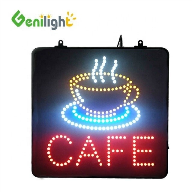 IP Rating Custom Animated 12V Acrylic LED Light Cafe Neon Sign for Store Business