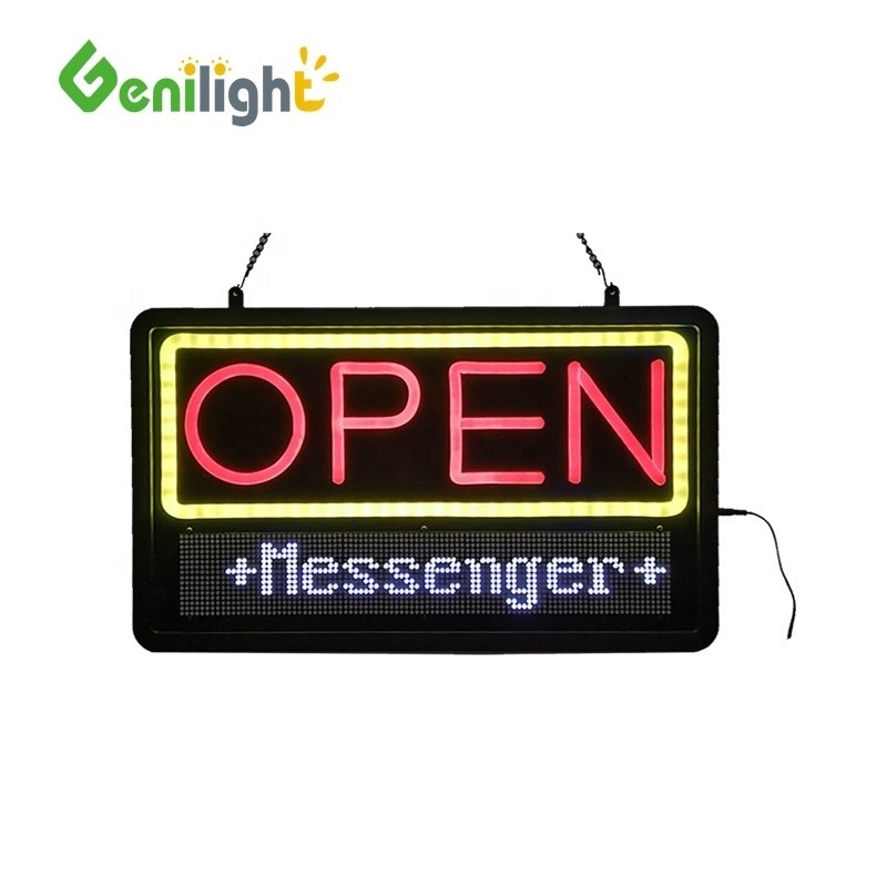 High Tech Tempered Glass LED Neon Sign for Business Programmable Bright Electric Display