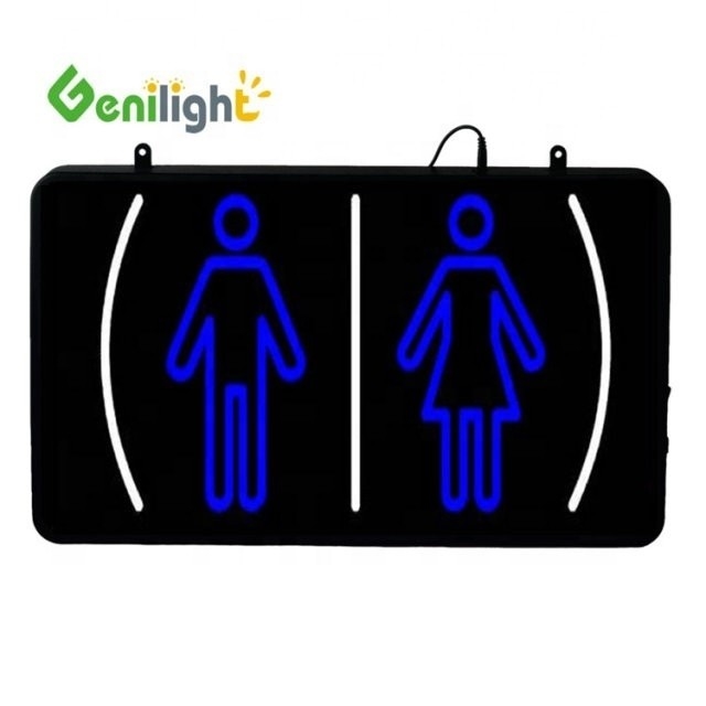 56*33 Panel Size Custom WC Toilet LED Neon Light Sign with 1