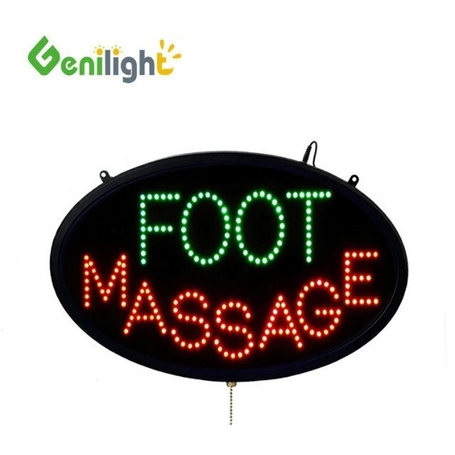 OEM Touch Screen LED Neon Foot Massage Open Sign with Animation and Power On/Off