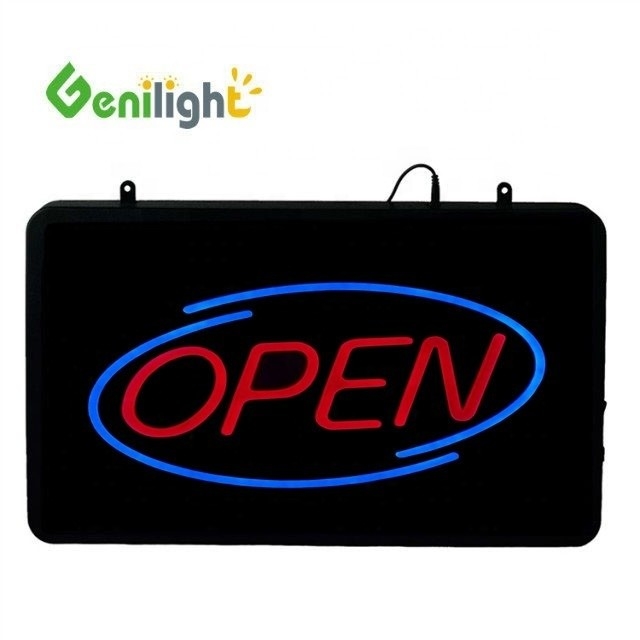 Genilight 56*33 cm Custom Neon Business Hour Led Open Sign Display Function ANIMATION