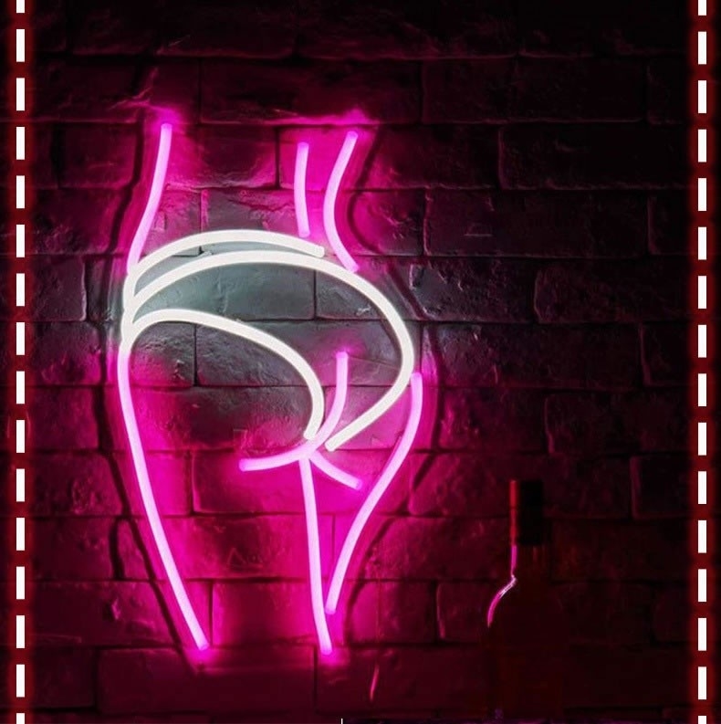 Bar Pub Club Decor Lady Buttocks Art Decorative Night Light GLT-FNS9