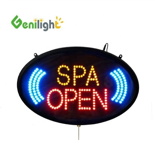 ABS Open-Mold Custom Indoor Animation Led Open Sign for Salon/Waxing/Spa/Nails Store
