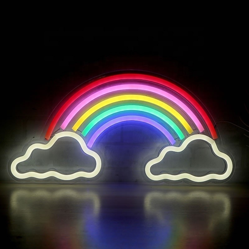 Neon Rainbow Light LED Wall Decor Art Sign for Home Bedroom Lounge Office 5V Voltage