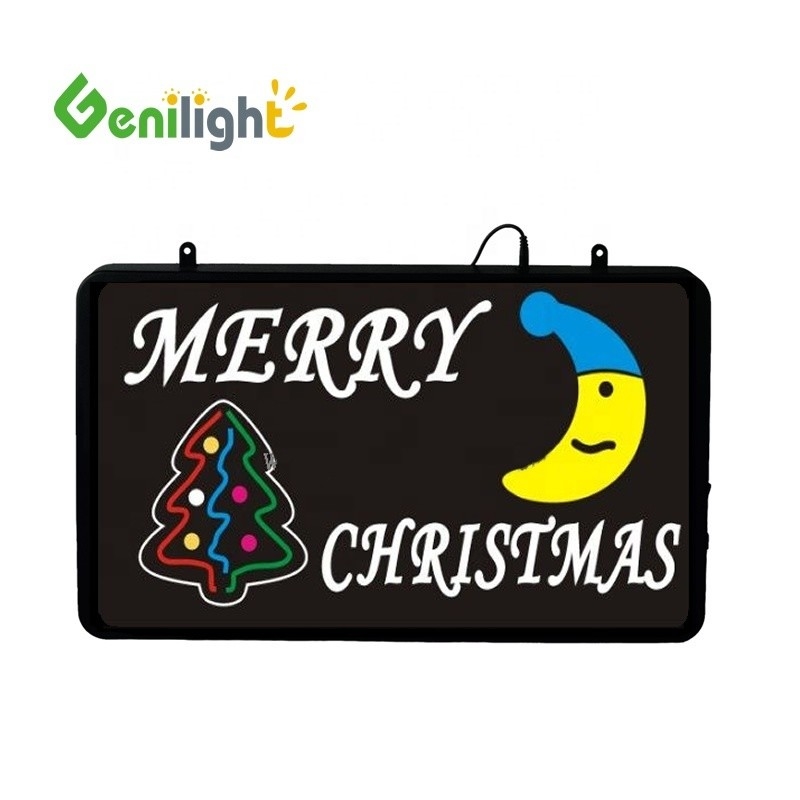 Flashing Merry Christmas Neon Light Sign Perfect for Window Decoration in Any Setting