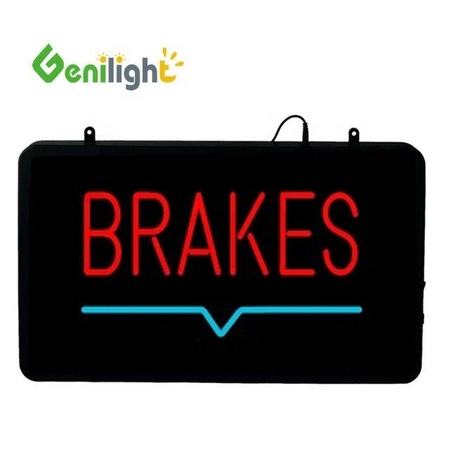 Genilight 56*33 cm LED BRAKES Neon Open Sign for DIY Projects in Retail