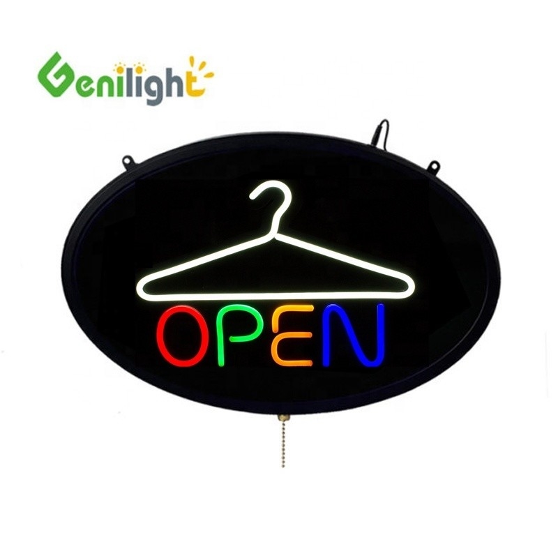Indoor Genilight Oval 58*36cm LED Coat Hanger Neon Sign with Pixel Pitch